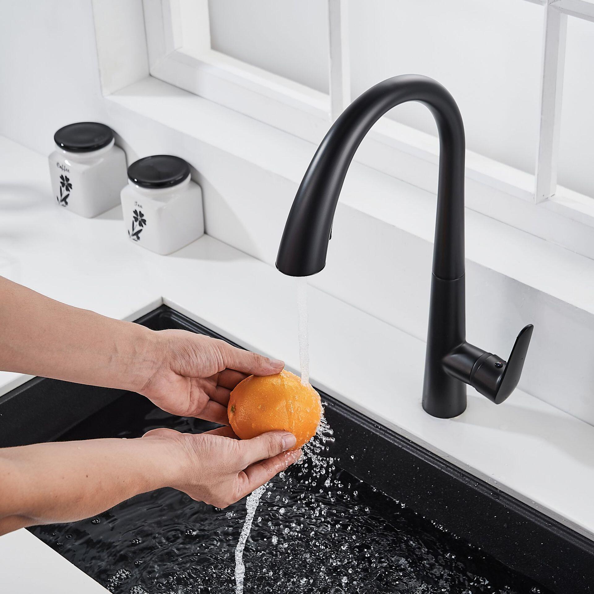 现货坐式抽拉厨房水龙头冷热全铜多功能洗菜龙头洁具厂家直供