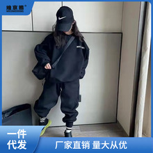 女童春装套装2022新款韩版女中大童运动衣服儿童时髦两件套潮