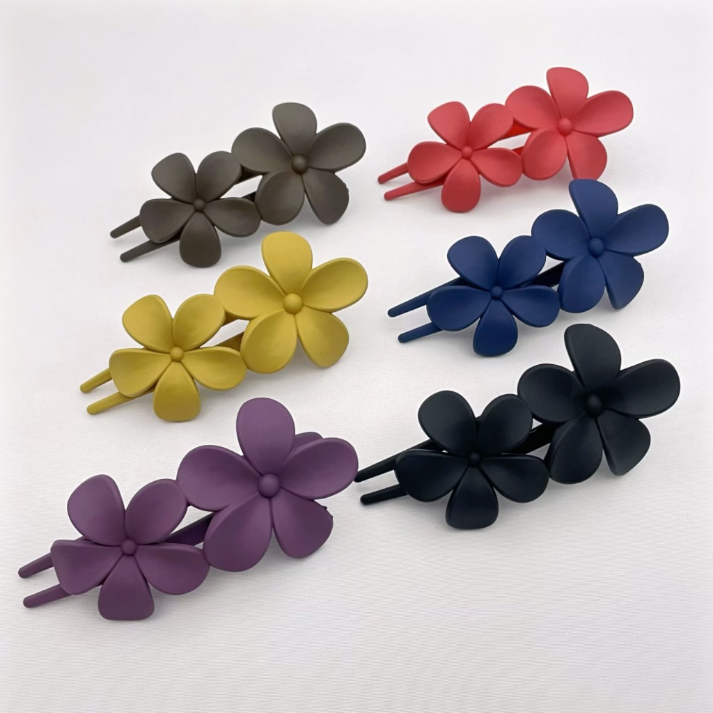 Cross-Border New Flower Duckbill Clip Frosted Texture Large High Ponytail Updo Hair Clip Hair Accessories Headdress Wholesale
