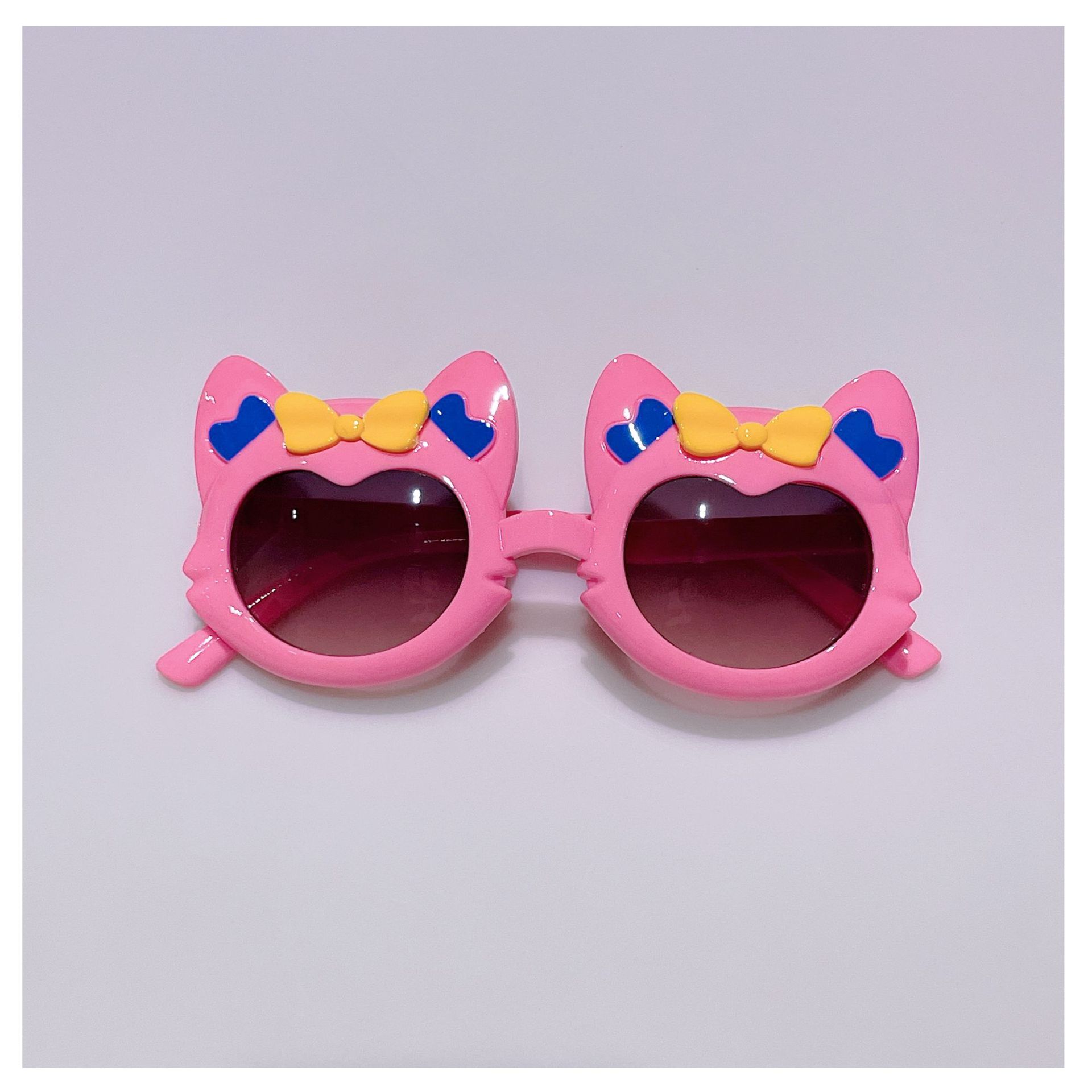 New Kids Sunglasses Cute Fox Color Bow Sunglasses Boys and Girls Summer UV Protection Sun Protection Glasses