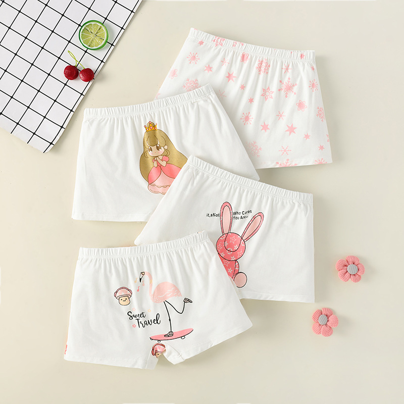 Wholesale Girls' Underwear Boxer Summer Cotton Children's Underwear Children Kids Boxer Shorts Baby Girl Cartoon Pants