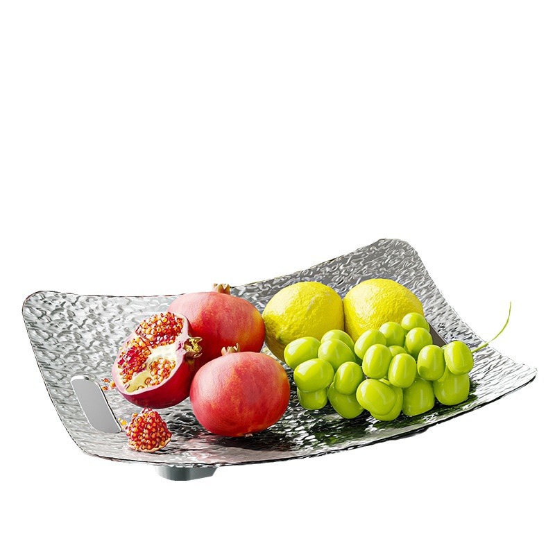 Light Luxury Good-looking Fruit Plate Living Room Home Tea Table Dried Fruit Box Candy Nuts Dim Sum Plate Plastic Draining Tray