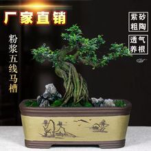 宜紫砂陶瓷长方盆四方盆景盆花卉绿植盆栽多肉植物兰花盆包邮