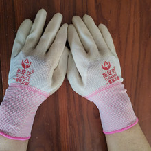 拓安达PVC手套半挂尼龙浸胶防水耐磨防油耐酸碱进口纯胶劳保手套