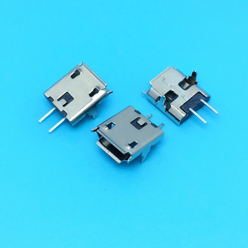 麦克 usb micro 2p前插后贴  180度 2脚贴片 数据充电母座 2p母座