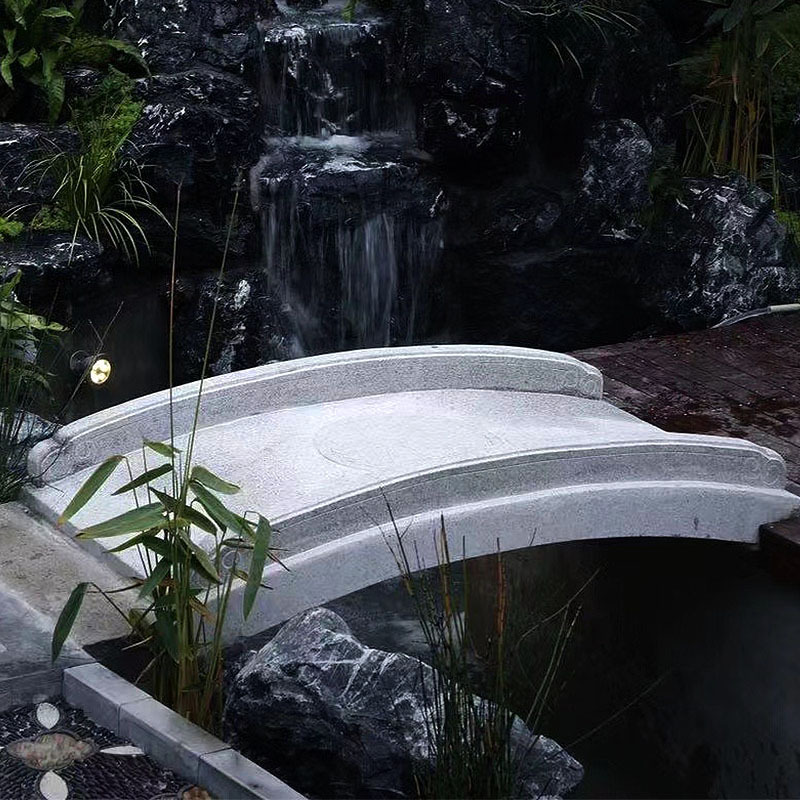 2年嘉能品牌相似汉白玉石桥石拱桥石雕栏板小桥造景石板桥庭院别墅