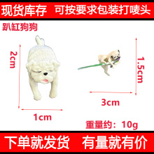 现货鱼缸造景摆件 花盆边缘装饰品公仔啃骨头狗 草缸外创意微景观