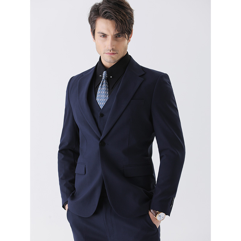 新郎结婚西装礼服男士商务休闲西服套装男三件套-阿里巴巴