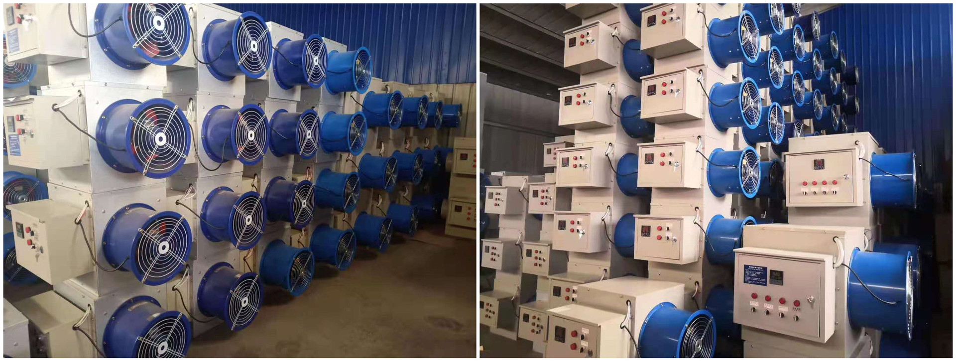 厂家批发工业电暖风机自动控温烘干电热风机厂家畜牧养殖电暖风机