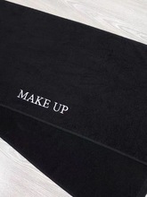 化妆台布黑色垫布梳妆台铺垫美甲桌垫化妆师专用大桌布logo