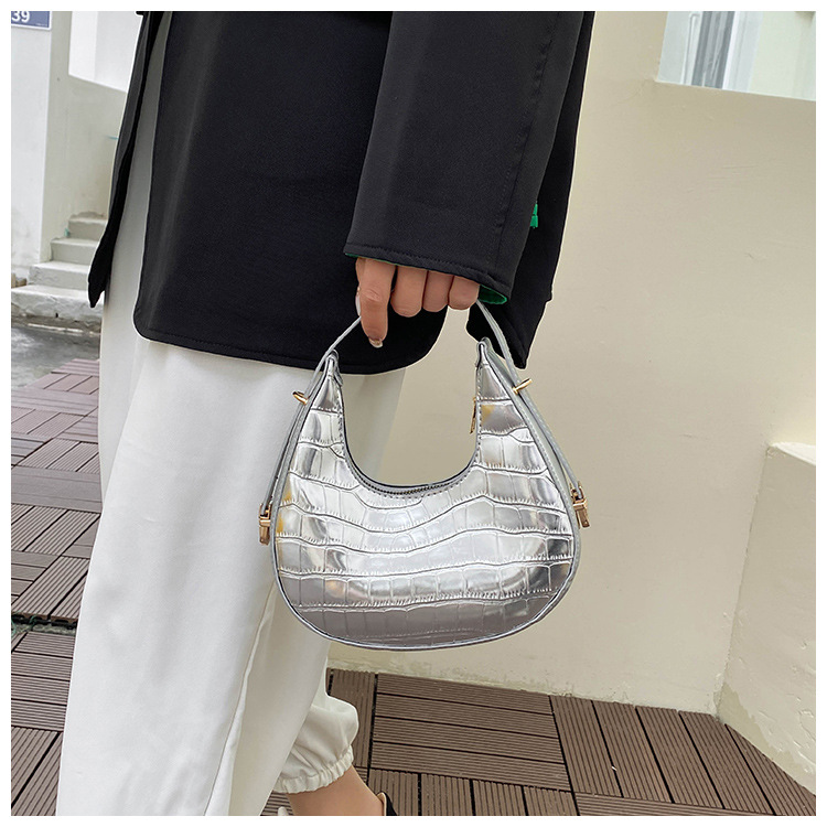 Spring Korean Style High-Grade Stone Pattern Handbags Women's 2023 Fashionable Adjustable Shoulder Strap Underarm Shoulder Bag