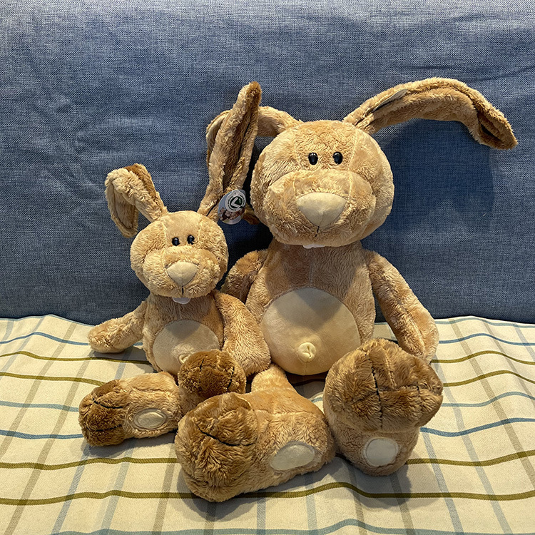 nici棕色小兔子公仔拉尔夫长耳朵兔毛绒玩具抱枕娃娃可爱生日礼物
