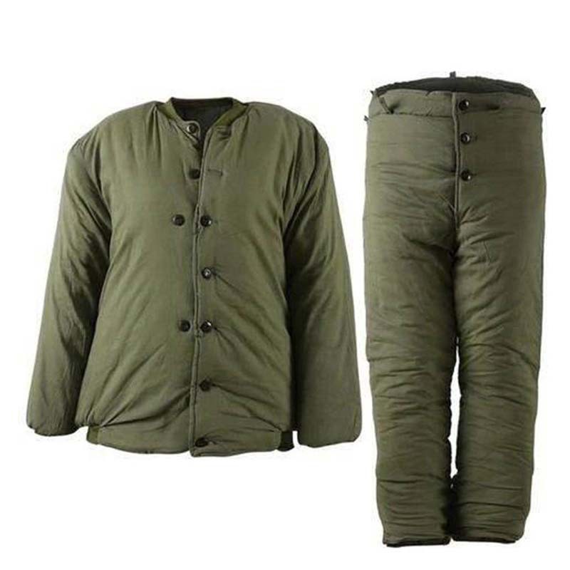 劳保棉袄棉裤套装保暖防寒加厚冷库煤矿87款老式军绿色棉服棉衣男