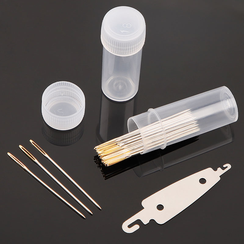 十字绣金尾针刺绣通用专用针钝头圆尖针三股绣花针22/24/26号批发