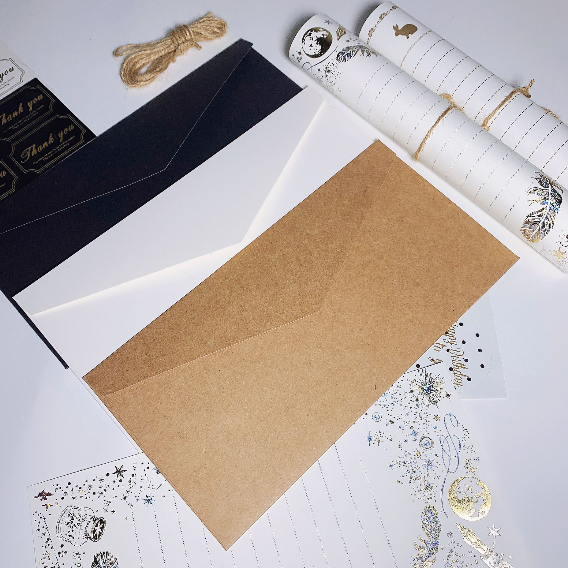 b13西式牛皮纸信封票据袋素色空白牛皮请柬信封西式5号厂家批发