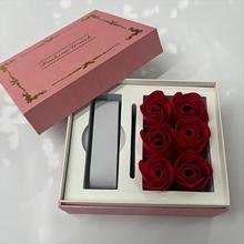 女士手表盒玫瑰花手表礼盒手镯手表套盒粉色礼品盒节日送礼礼物盒