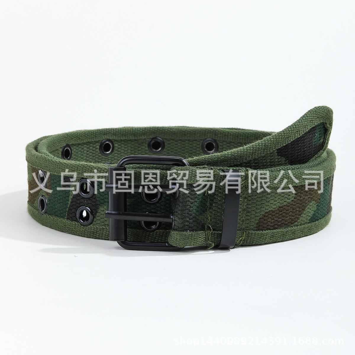 Army Green Camouflage Outdoor Tactical Belt Factory Direct Sales Single Circle Independent Packaging Porous Green Belt