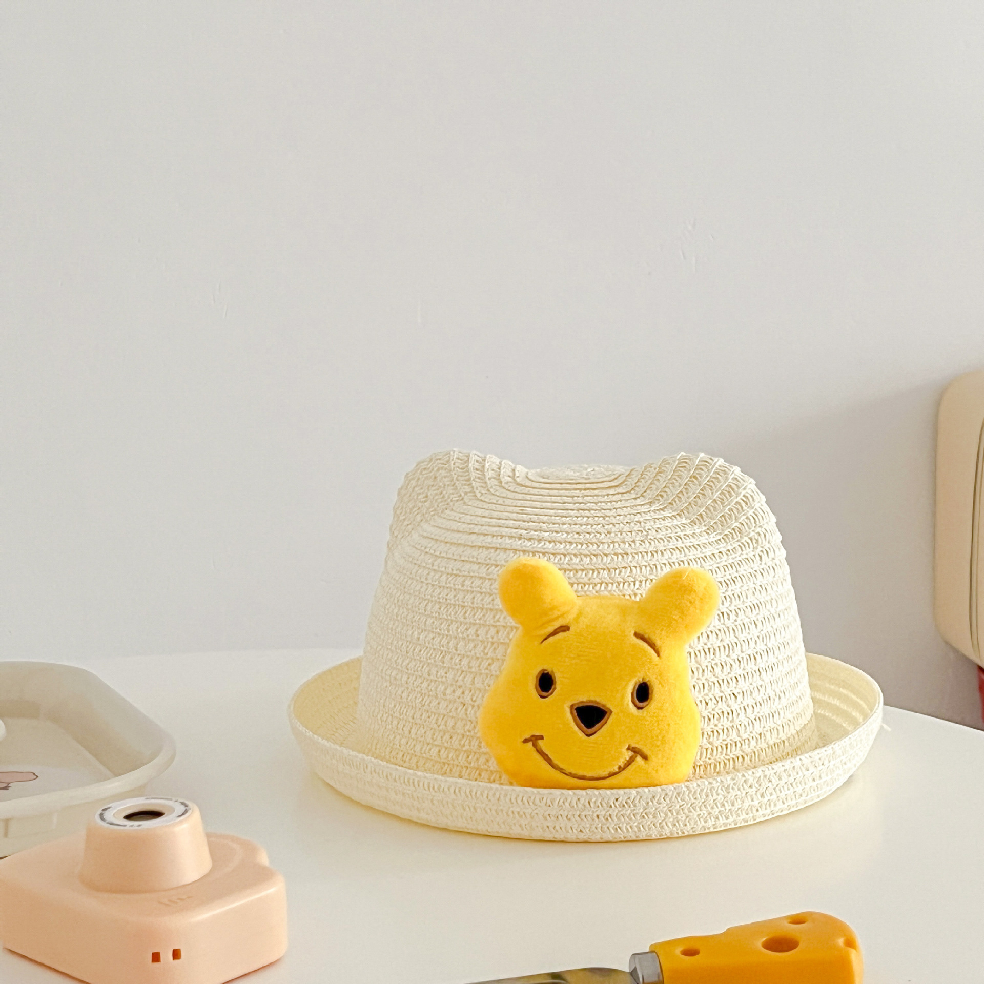 New Hot Sale Children's Cinnamoroll Babycinnamoroll Sun Hat Summer Baby Cute Baby Straw Hat Cartoon Ears Sun Protection Hat