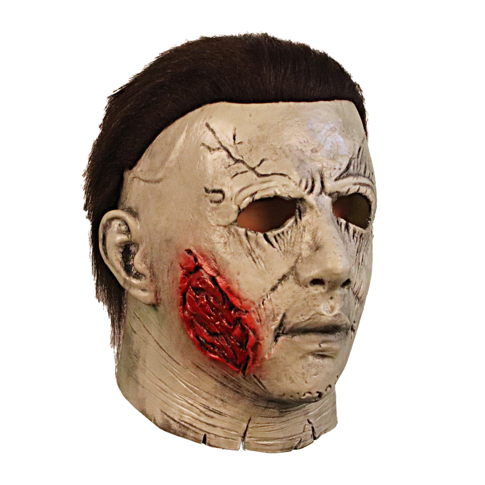 麦克梅尔面具头套 电影月光光心慌慌小白脸恐怖乳胶面具魔鬼头套