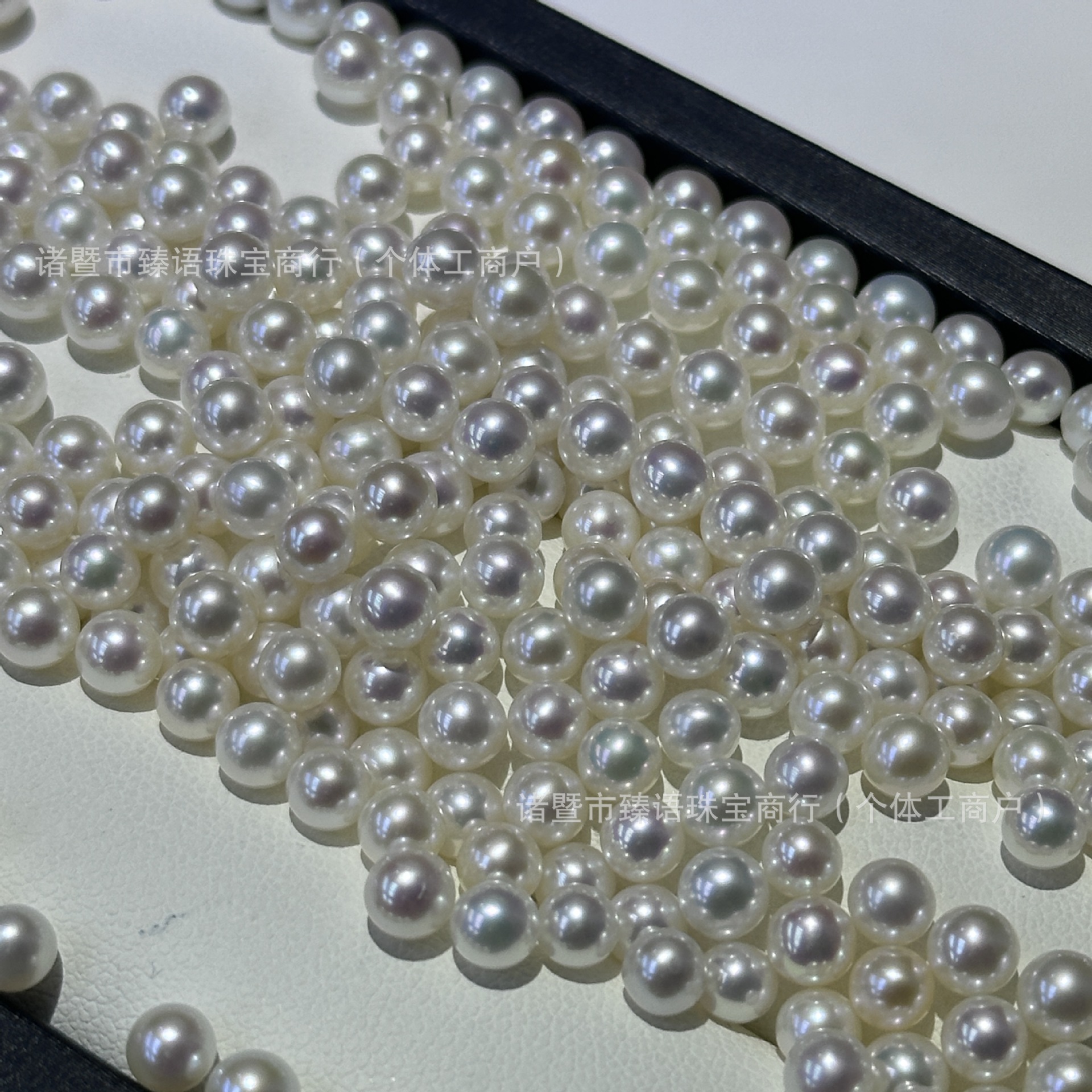 诸暨天然淡水珍珠3-5mm裸珠正圆小灯泡ak统货可配对diy饰品无孔