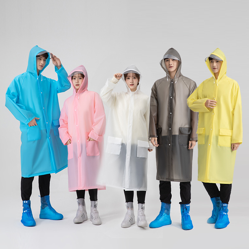 新款成人雨衣户外徒步连体雨衣平纹加厚雨衣 成人eva薄膜雨衣代发