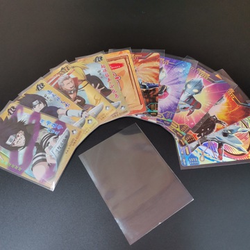 直供球星卡套游戏王卡膜卡牌保护膜双面20丝高清透明光滑pp平口袋