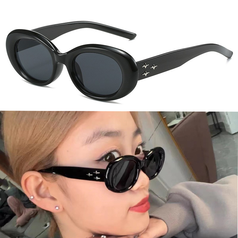 2022gm Trending on Tiktok Same Style Reflective Lenses Fashion Large Rim New Sunglasses Glasses Women's Ins Style Sunglasses