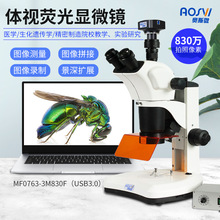 奥斯微AOSVI 荧光体视显微镜接电脑拍照录制导出数据生物学