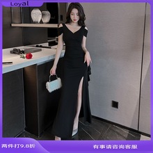 夜总店连衣裙2025新款性感蕾丝长裙桑拿足浴技师工作服夜场晚礼服