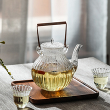 玻璃煮茶壶可明火透明花茶壶高颜值电陶炉养生茶具提梁蒸茶器