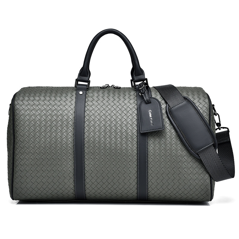 Woven Travel Bag Casual Business Handbag Men's Horizontal Travel Fitness Buggy Bag Short Distance Shoulder Boarding Bag