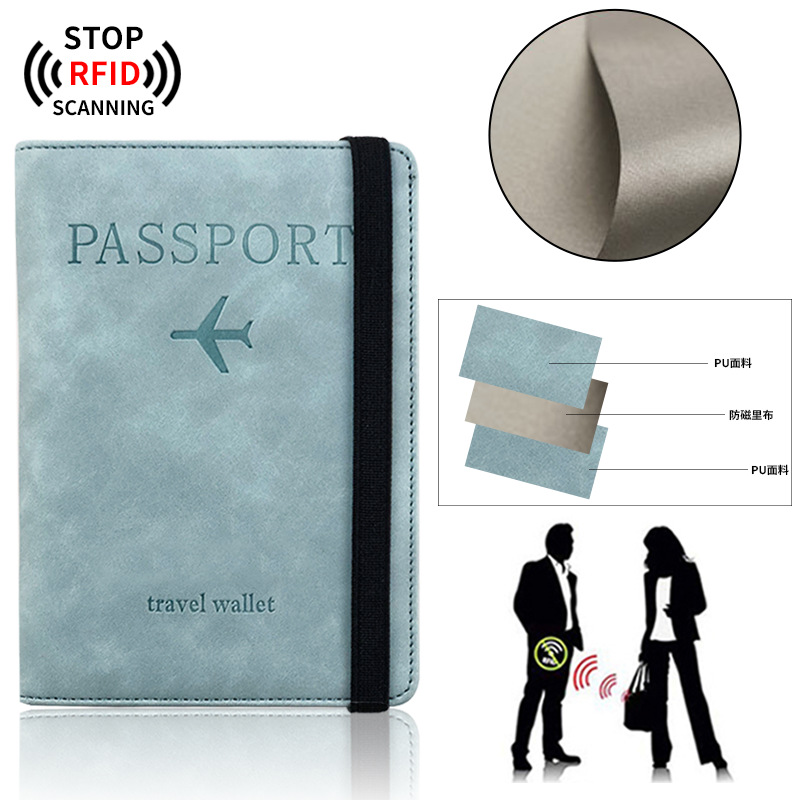 Passport Bag Pu Leather Document Bag Holster Passport Clip