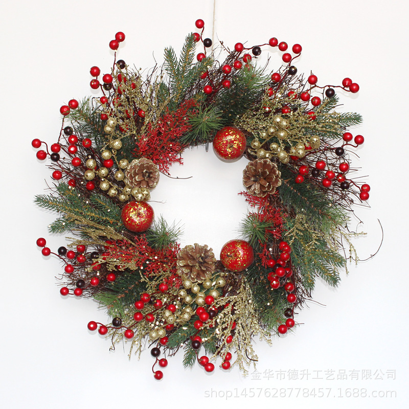 Cross-Border E-Commerce Manufacturers Supply Scene Decoration Christmas Ornaments Hotel Ornaments Heliosphere Real Rattan Decoration Garland