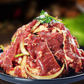 烤肉食材西牛优选韩式1000g腌制胸口拌肉新鲜牛肉烧烤半成品户外