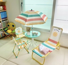 韩国ins儿童露营折叠躺椅可调节椅被沙滩椅便捷式家居休闲午睡椅