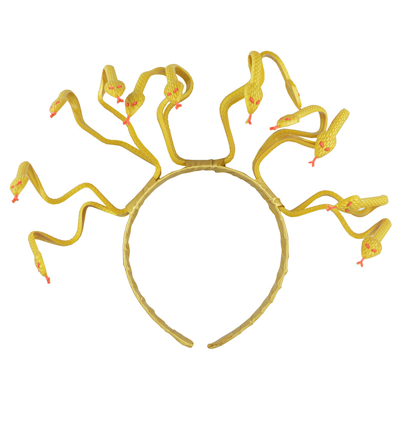 埃及法老恐怖蛇头饰蛇头发箍头箍发夹万圣节舞会派对化妆服饰道具