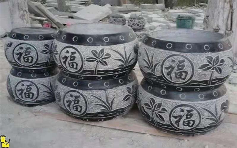 柱墩石墩石柱础石仿古空心石底座大门柱子圆球墩子柱脚包柱顶柱石