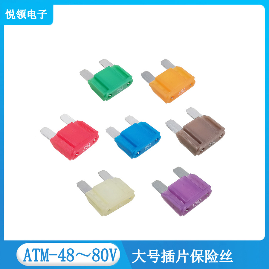 大号汽车插片保险丝,48v~80v卡车保险片,新能源车用保险插片-阿里巴巴