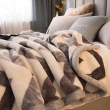 拉舍尔毛毯冬季加厚盖毯单人午睡毯子宿舍学生珊瑚法兰绒被床上用