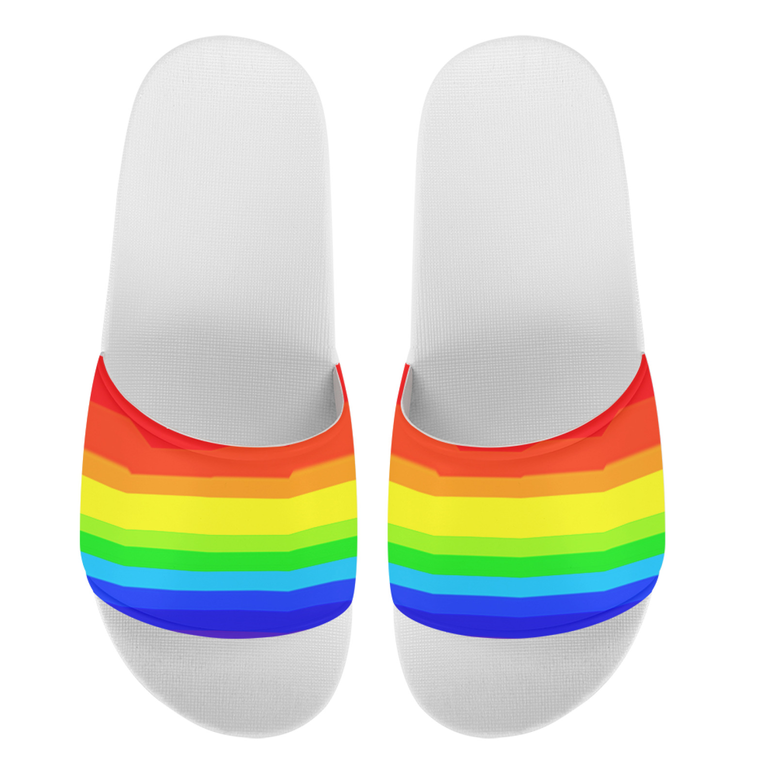 跨境亚马逊外贸彩虹花卉男女一字拖鞋家居鞋凉鞋夏日沙滩休闲舒适