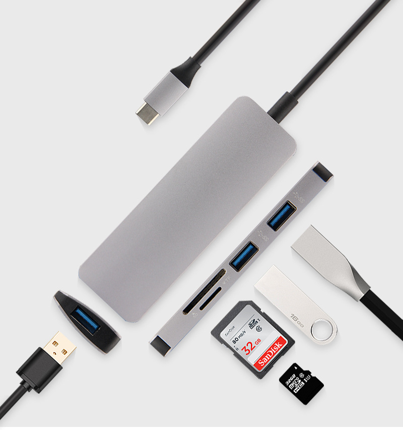 适用type-c扩展坞华为matepad pro转接u盘usb转换器vga投影仪hdmi