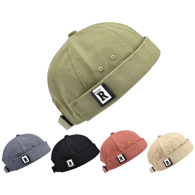 dome brimless chinese landlord hat trendy new japanese-style retro a sailor‘s cap skullcap men‘s hip hop street hat