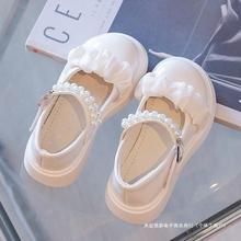 女童小皮鞋2024春季新款童鞋儿童女孩玛丽珍表演白色春秋公主鞋子