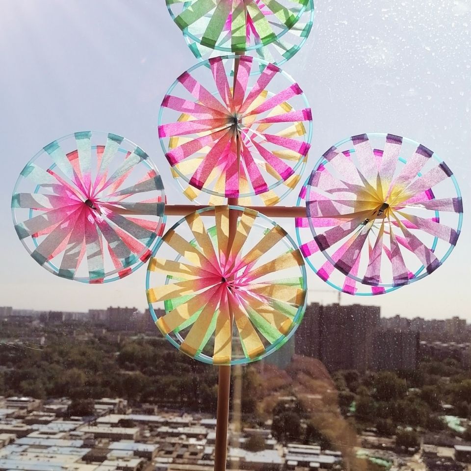 庙会传统风车景区走秀摄影街拍拍摄道具复古道具汉服农庄