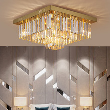 轻奢水晶卧室吸顶灯后现代方形客厅水晶灯现代简约家用温馨灯具