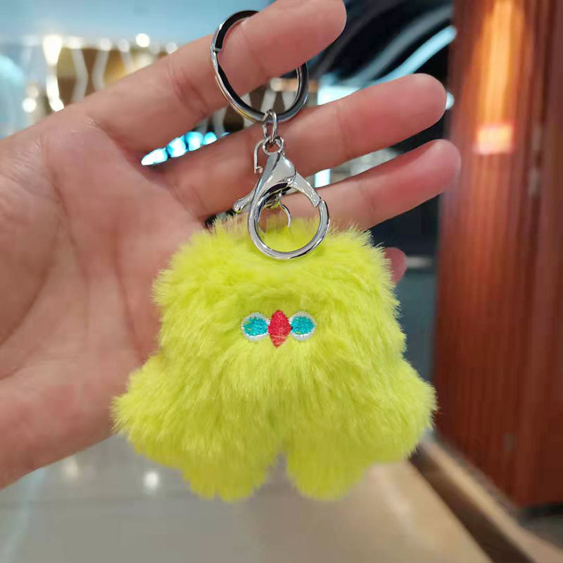 可爱粉笨笨钥匙扣挂件卡通毛绒玩具书包挂饰婚礼娃娃情侣公仔玩偶