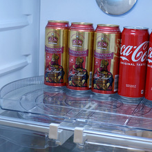 跨境热款冰箱置物盘 饮料调料整理神器 可旋转收纳架厨房储物盘