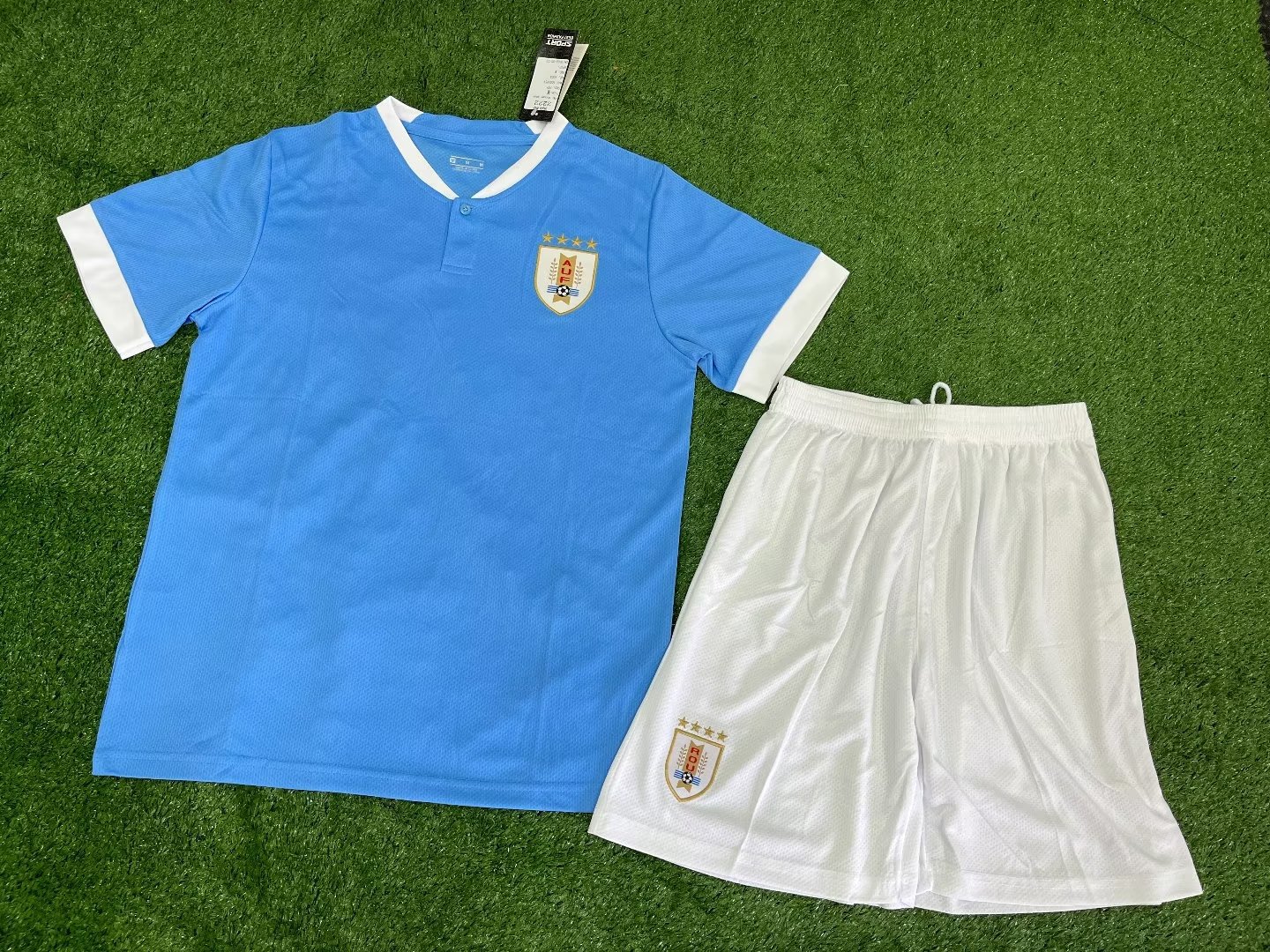 22-23世界b乌拉圭主场国家队足球服套装男队服球衣成人童装16码-4