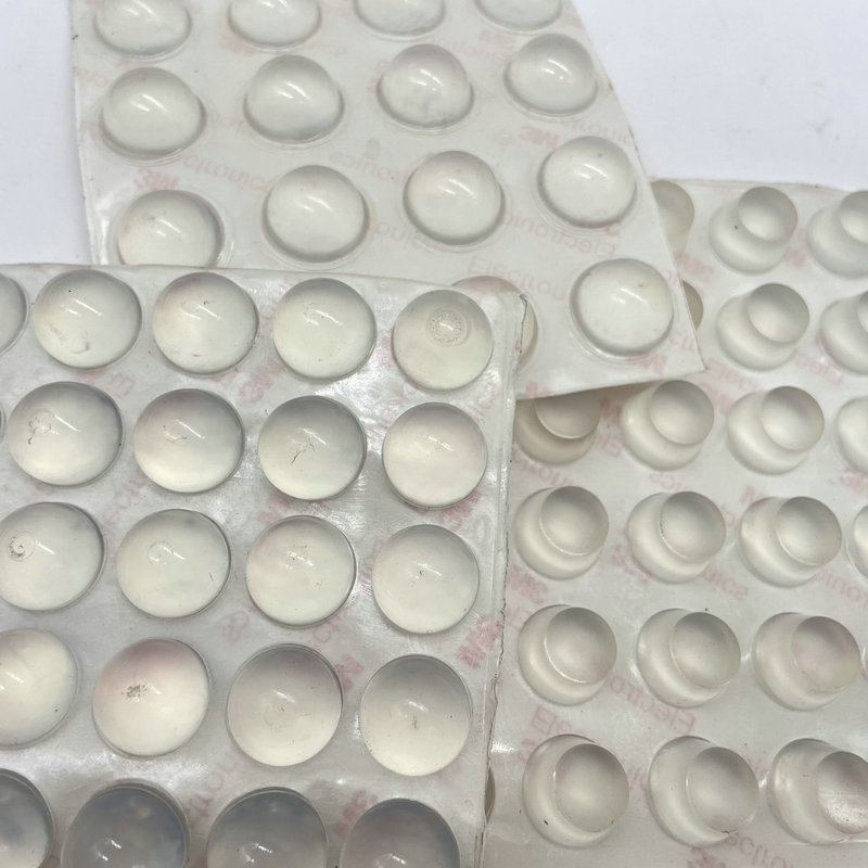 自粘半圆形透明硅胶垫 黑色半球形硅胶脚垫 玻璃防撞胶粒止滑垫