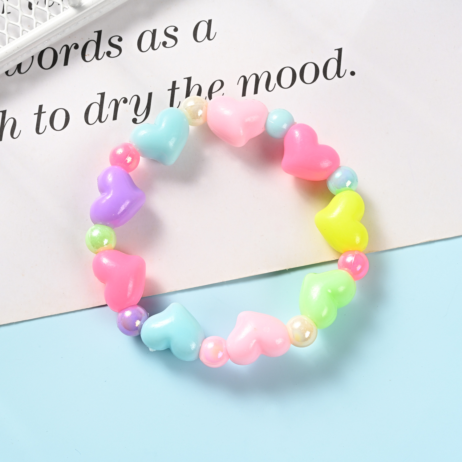 Cartoon Children's Bracelet Princess Glass Beaded Cute Girl Baby Bracelet Student Jewelry Bracelet Ornament